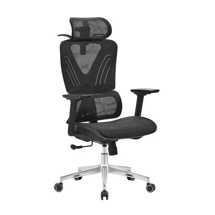 Breathable Fabric Ergonomic Load Swivel Office Chair Adjustable Lumbar Support Tilt Mechanism Multi Position Lock Office Chair — image 3