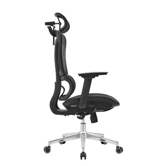 Breathable Fabric Ergonomic Load Swivel Office Chair Adjustable Lumbar Support Tilt Mechanism Multi Position Lock Office Chair — image 4