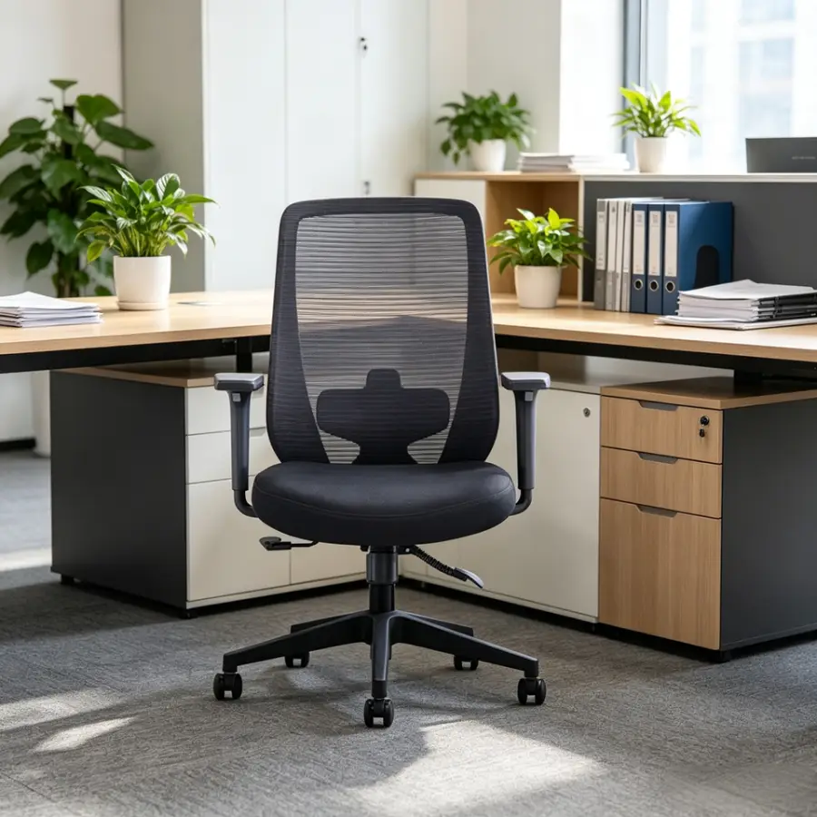 Modern Adjustable Mesh Executive Office Chair with Height Adjustable Swivel Base Saber Legs-Factory Wholesale Chair — view 1