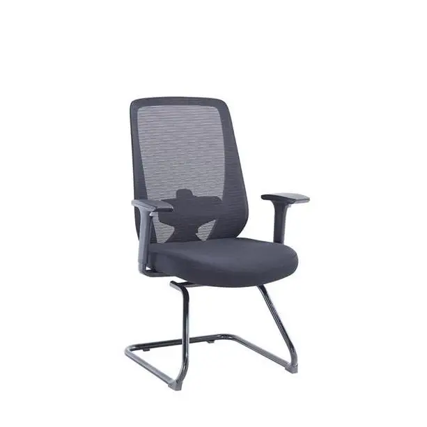 Middle Back Office Chair China Electric Office Chair Cheap Office Chair With White Leg — image 3