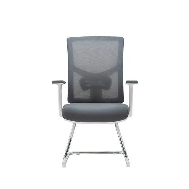 Middle Back Office Chair China Electric Office Chair Cheap Office Chair With White Leg — image 2