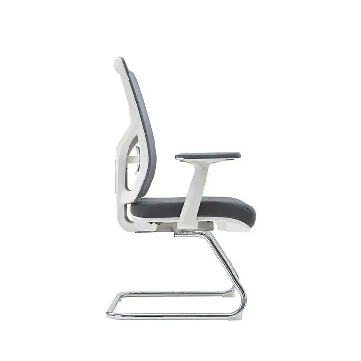 Middle Back Office Chair China Electric Office Chair Cheap Office Chair With White Leg — image 4