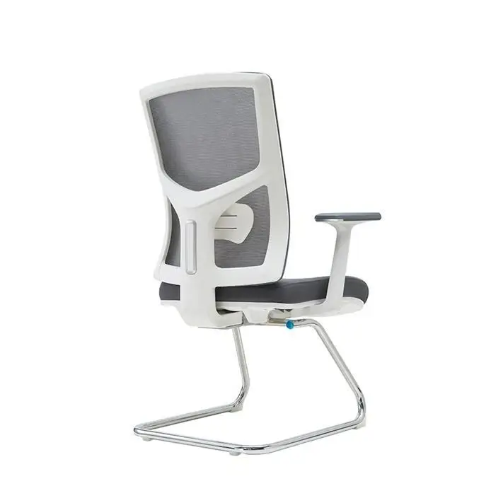 Middle Back Office Chair China Electric Office Chair Cheap Office Chair With White Leg — image 5