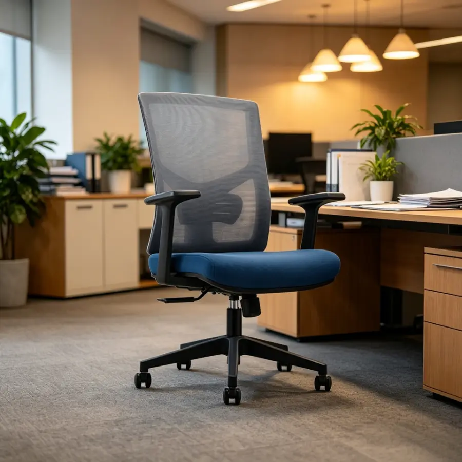 Modern Adjustable Mesh Executive Office Chair with Height Adjustable Swivel Base Saber Legs-Factory Wholesale Chair — view 1