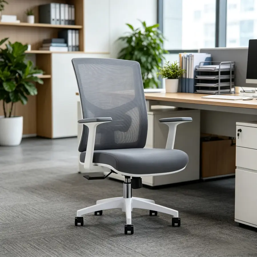 Modern Adjustable Mesh Executive Office Chair with Height Adjustable Swivel Base Saber Legs-Factory Wholesale Chair — view 1