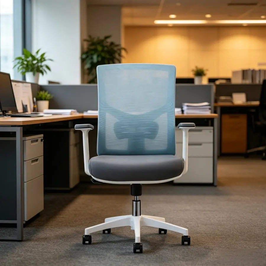 Modern Adjustable Mesh Executive Office Chair with Height Adjustable Swivel Base Saber Legs-Factory Wholesale Chair — view 1