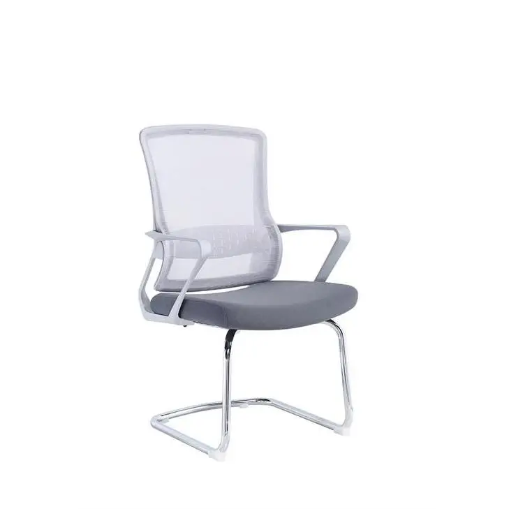 Middle Back Office Chair China Electric Office Chair Cheap Office Chair With White Leg — image 3