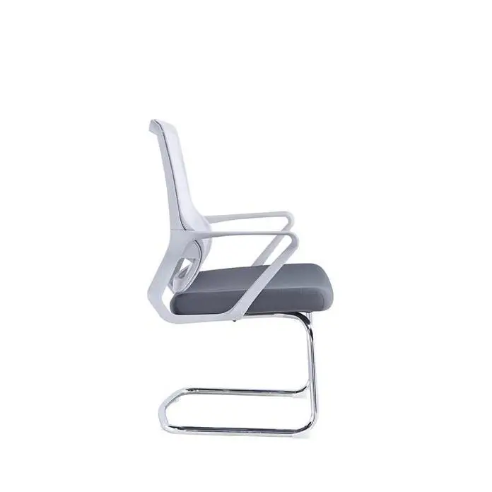 Middle Back Office Chair China Electric Office Chair Cheap Office Chair With White Leg — image 4