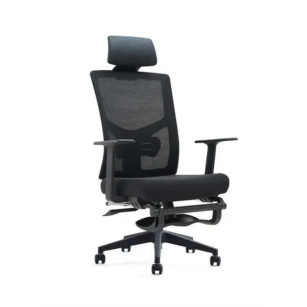 Breathable Fabric Ergonomic Office Chair Adjustable Lumbar Support Tilt Lock Swivel & Footrest Office Chair — image 2