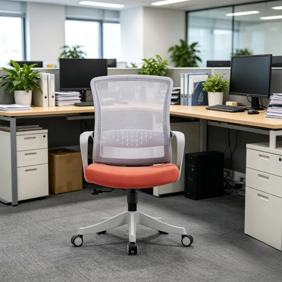 Modern Adjustable Mesh Executive Office Chair with Height Adjustable Swivel Base Saber Legs-Factory Wholesale Chair — view 1