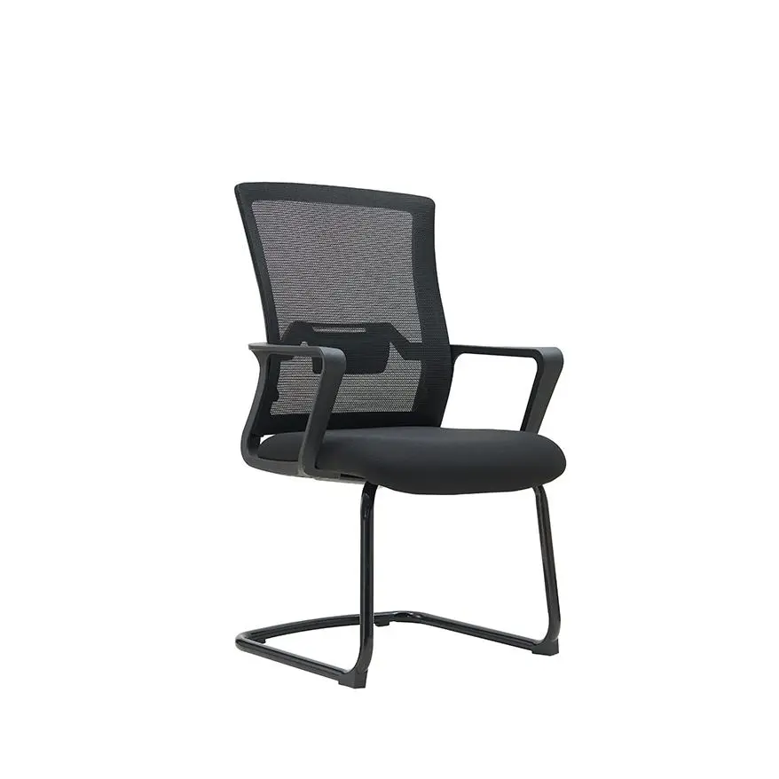 Middle Back Office Chair China Electric Office Chair Cheap Office Chair With White Leg — image 3