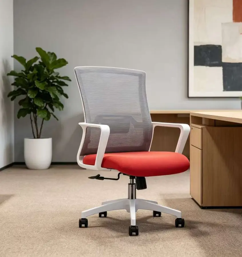 Modern Adjustable Mesh Executive Office Chair with Height Adjustable Swivel Base Saber Legs-Factory Wholesale Chair — view 1