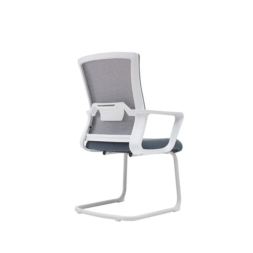 Middle Back Office Chair China Electric Office Chair Cheap Office Chair With White Leg — image 3