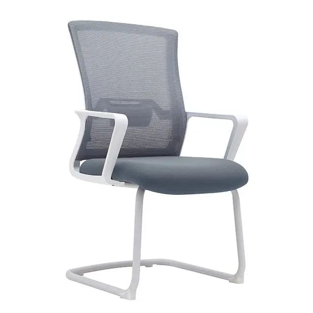Middle Back Office Chair China Electric Office Chair Cheap Office Chair With White Leg — image 4