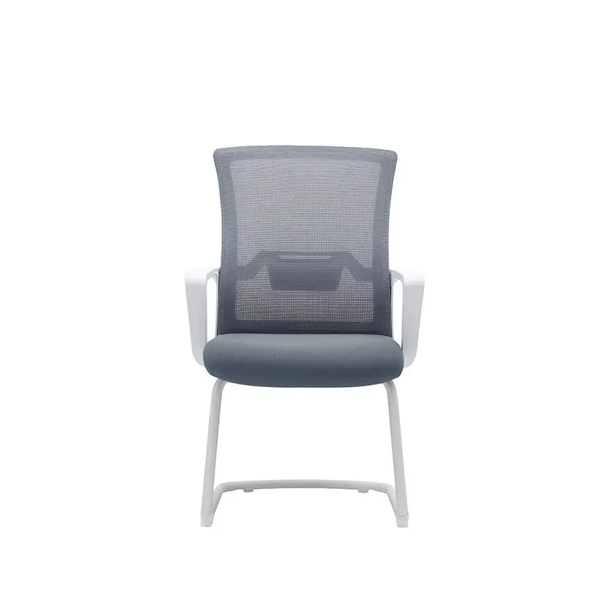 Middle Back Office Chair China Electric Office Chair Cheap Office Chair With White Leg — image 5