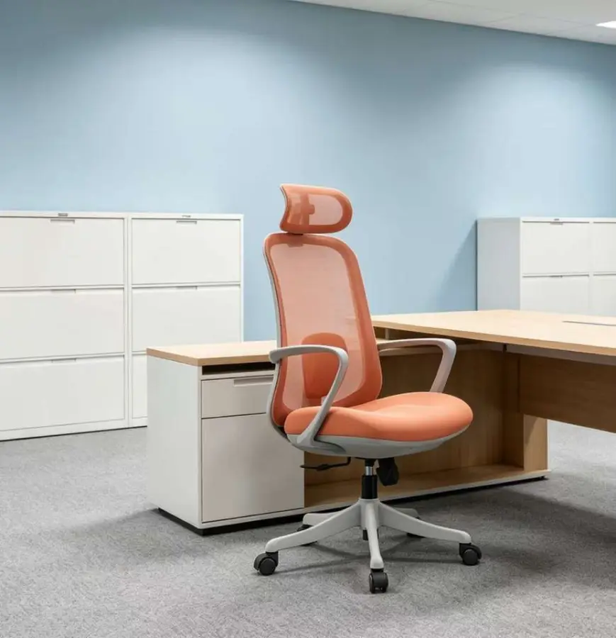 Breathable Fabric Ergonomic Load Swivel Office Chair Adjustable Lumbar Support Tilt Mechanism Multi Position Lock Office — view 1