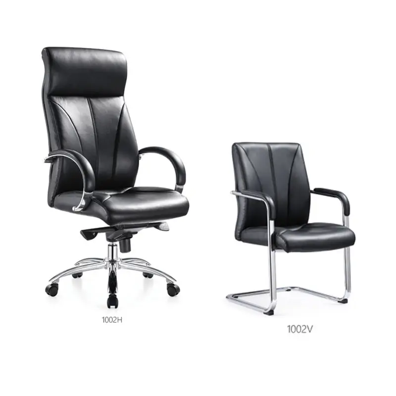 Chromed Base Chair High Quality Chair Executive Office Chair Chaise En Cuir Pour Bureau — image 7
