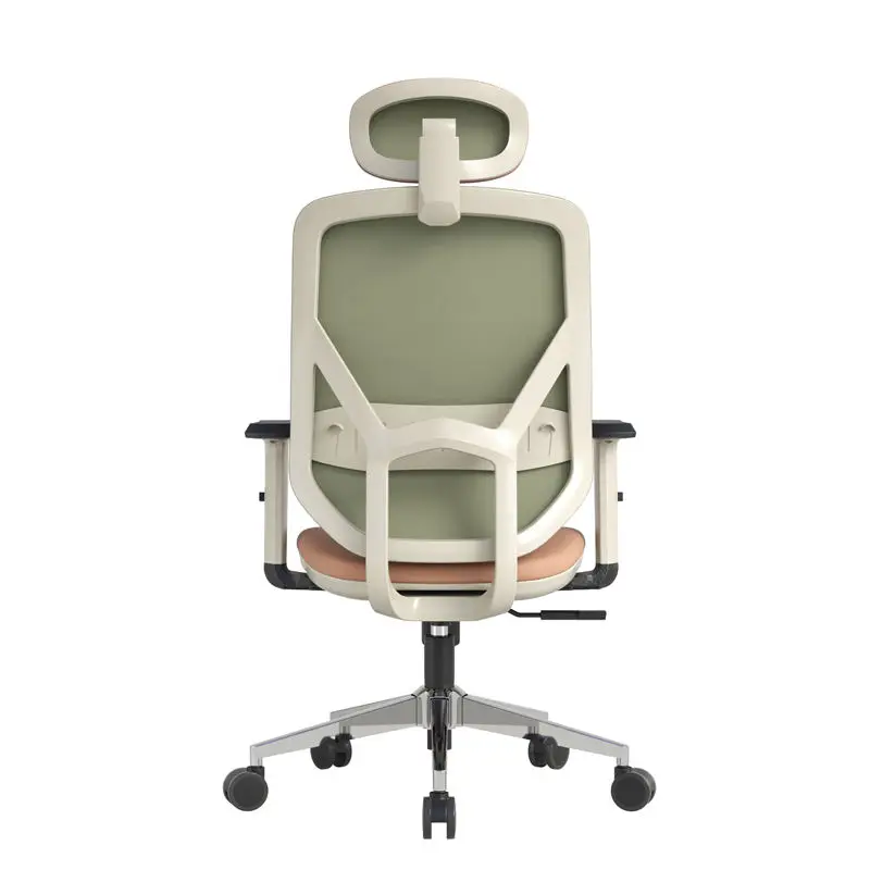Modern Executive Aluminum Frame Ergonomic PU Leather Office Chair with Revolving Seat — view 4