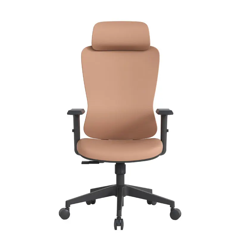Modern Executive Aluminum Frame Ergonomic PU Leather Office Chair with Revolving Seat — view 5