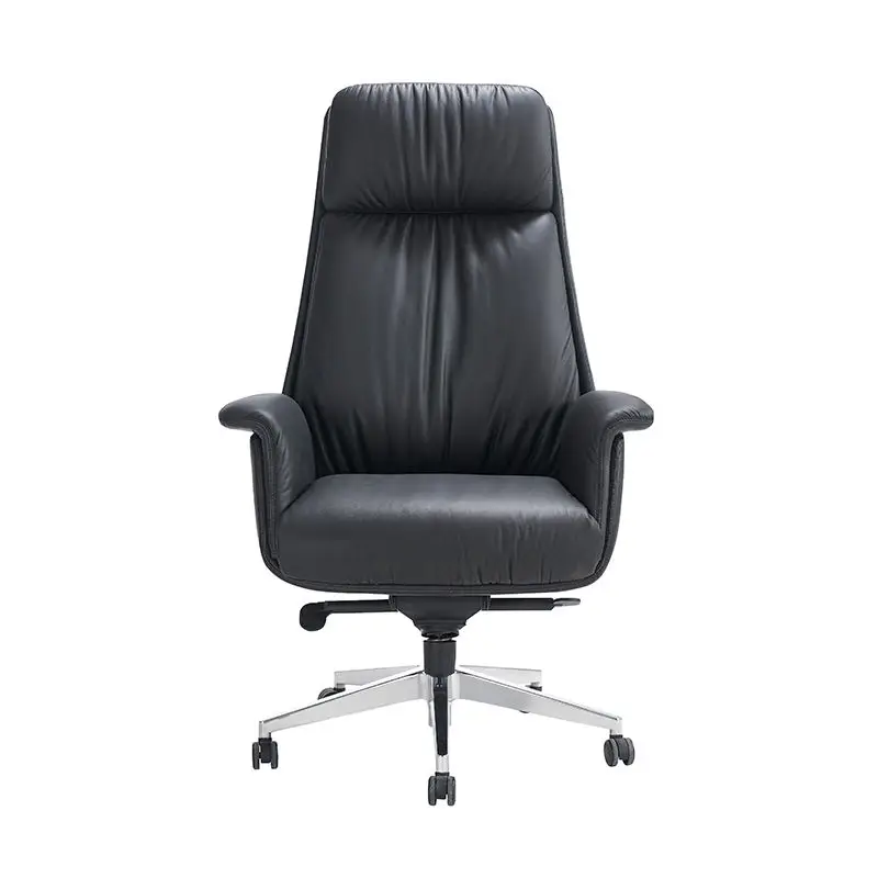 Meeting Leather Chair Wholesale Leather Boss Office Chair Aluminum MAC Modern Swivel Chair Revolving Leather Metal Fixed 2008 — image 3