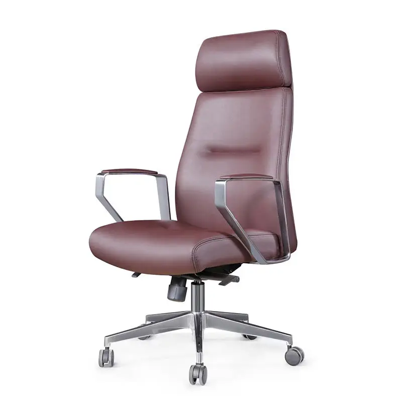 Furniture Chair Office Relaxing Chair Revolving Comfortable Leather Furniture Aluminum MAC Modern Swivel Chair Fixed — image 4