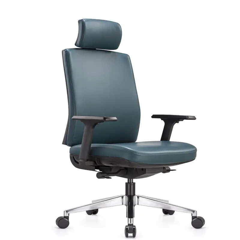 Modern Style Brown & Black PU Leather Office Chair Swivel & Revolving Guest Manager Boss Luxury Chair — image 7