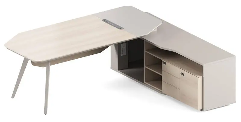 Quality Guarantee Modern Convertible Luxury Executive CEO Office Desk with MFC Melamine Top Commercial Furniture — image 3