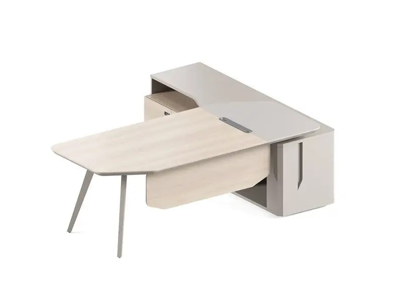 Quality Guarantee Modern Convertible Luxury Executive CEO Office Desk with MFC Melamine Top Commercial Furniture — image 4