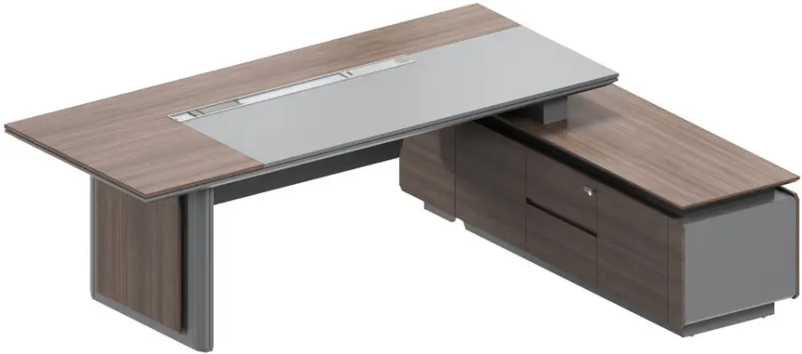 Low Price Modern Convertible Executive Office Desk with E0 MFC Melamine Top Luxury CEO Computer Table Furniture — view 6