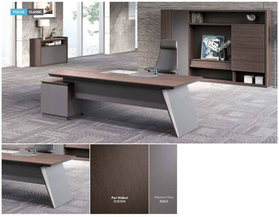 Manufacturer Supply China Supplier Fanmi Modern Luxury Convertible Executive Desk E0 MFC Material CARB Certified Office — image 2