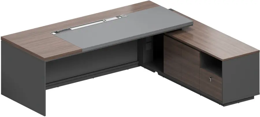 Chinese Factory Price Modern Convertible Luxury Executive Computer Office Desk with E0 MFC Material — image 3
