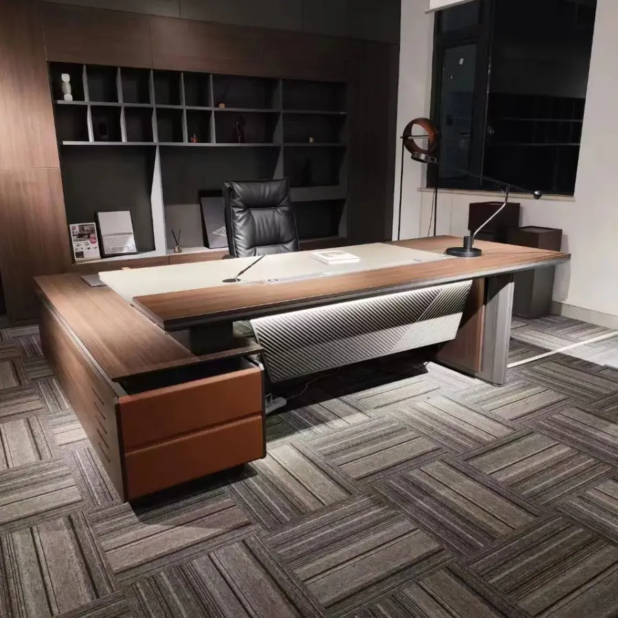 Manufacturer Wholesale Luxury CEO Executive Convertible Modern Office Desk — view 1