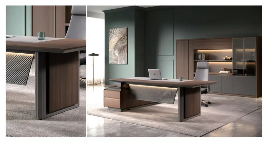 Manufacturer Wholesale Luxury CEO Executive Convertible Modern Office Desk — image 5