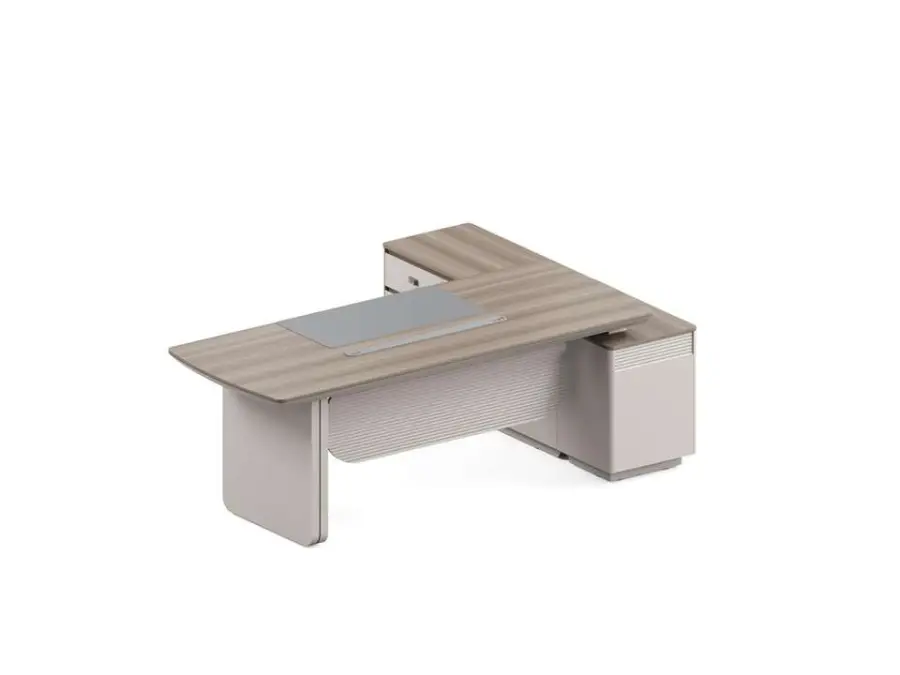 Modern Office Furniture L Shaped Mdf Melamine Wooden Manager Executive Office Desk — image 4