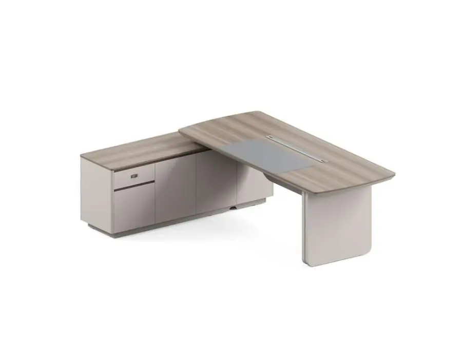 Modern Office Furniture L Shaped Mdf Melamine Wooden Manager Executive Office Desk — image 5