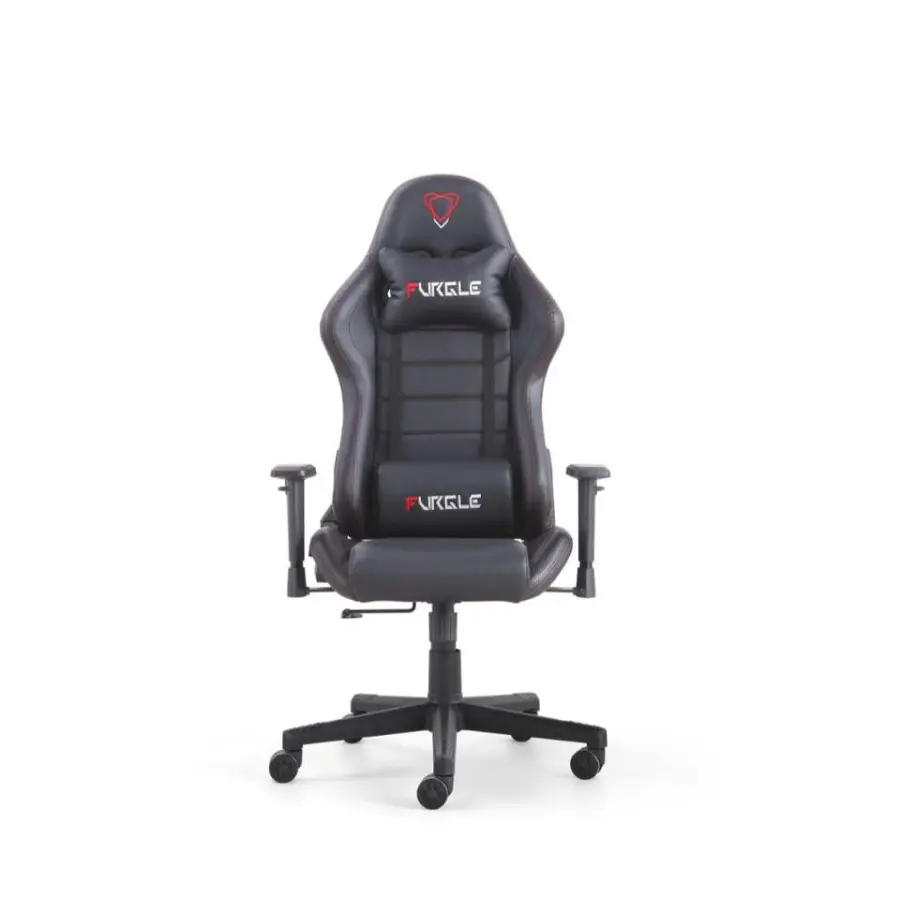 Computer Gaming Ergonomic Desk with Plastic High Resilience Foam Cushion Adjustable Height Lumbar Support 360 Swivel Base — image 4