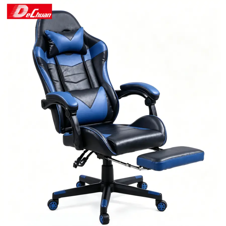 Multi-Function Adjustable Gaming Chair Laptop Desk Chair Massage Heating Extendable Footrest 4D Armrests Breathable Mesh — view 2