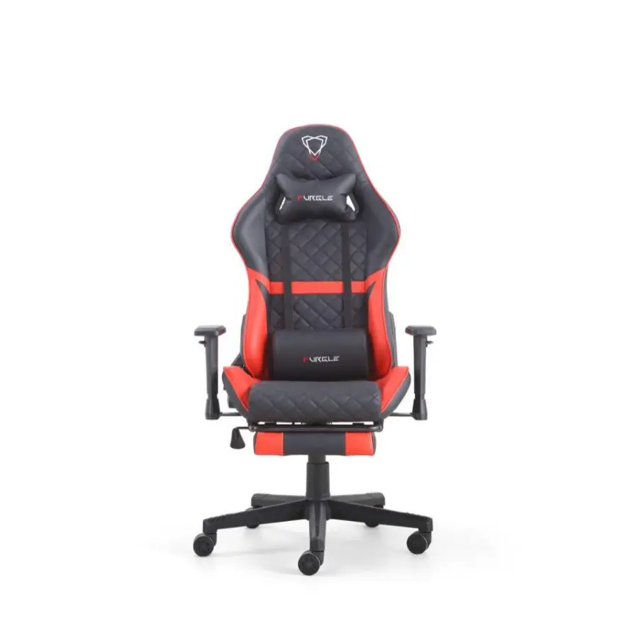 High Back Ergonomic Gaming Chair Footrest Built-in Massage Adjustable Recline 4D Armrests Breathable Mesh Fabric Plastic — view 1