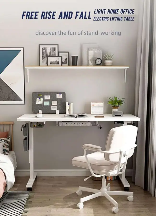 Ergonomic Foldable Gaming Desk 55 Inch Z Shaped Office Computer Desk Stainless Steel Surface Convertible Extendable Handle Rack — image 4