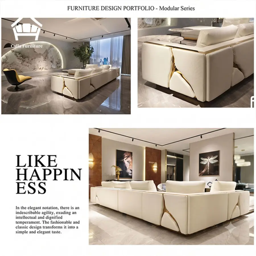 Modern Minimalist Marble Top Dining Table with Chairs Set Luxury Stainless Steel Base Sideboard Cabinet Villa Mansion Furniture — image 4