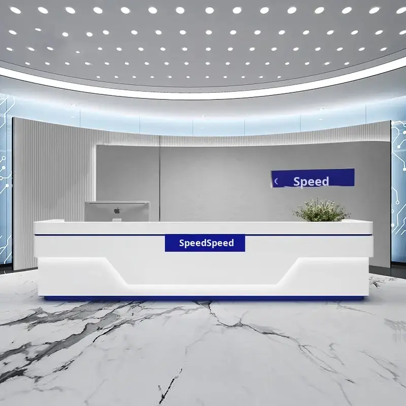 Modern Simple Reception Desk for Hotels Medical Consultations Lacquered Beauty Salon Cashier Desk Schools Hospitals Customized — image 3