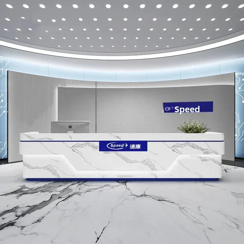 Modern Simple Reception Desk for Hotels Medical Consultations Lacquered Beauty Salon Cashier Desk Schools Hospitals Customized — image 4