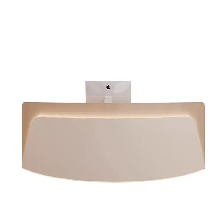 Modern Arc-Shaped Reception Desk Curved Lacquered Bar Counter for Beauty Salon Art Dance School Clothing Store-Designed for — image 7