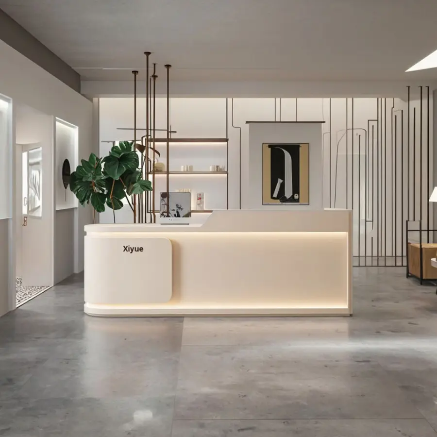 Modern Simple Lacquered Bar Counter Reception Desk for Beauty Salons Medical/Dental Clinics Clothing Schools/Hospitals W — view 1