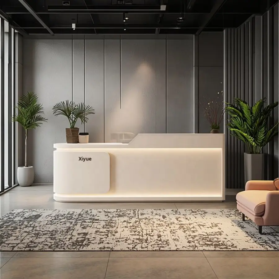 Modern Simple Lacquered Bar Counter Reception Desk for Beauty Salons Medical/Dental Clinics Clothing Schools/Hospitals Wood — image 3