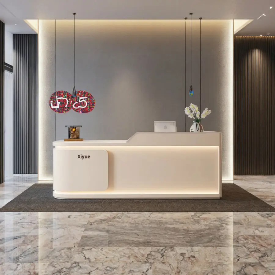 Modern Simple Lacquered Bar Counter Reception Desk for Beauty Salons Medical/Dental Clinics Clothing Schools/Hospitals Wood — image 4