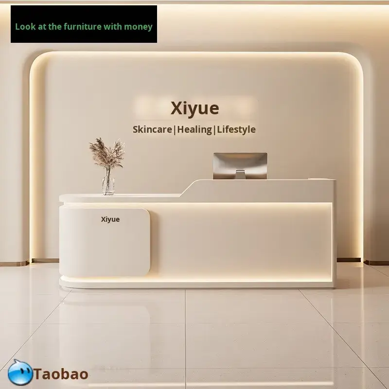 Modern Simple Lacquered Bar Counter Reception Desk for Beauty Salons Medical/Dental Clinics Clothing Schools/Hospitals Wood — image 6