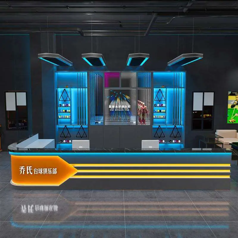 Industrial-Style Bar Cashier Counter for Hotels Internet Cafes Fitness Reception-for Billiards Halls Esports Schools/Hospitals — image 5