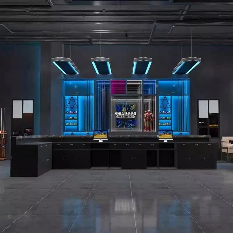 Industrial-Style Bar Cashier Counter for Hotels Internet Cafes Fitness Reception-for Billiards Halls Esports Schools/Hospitals — image 6