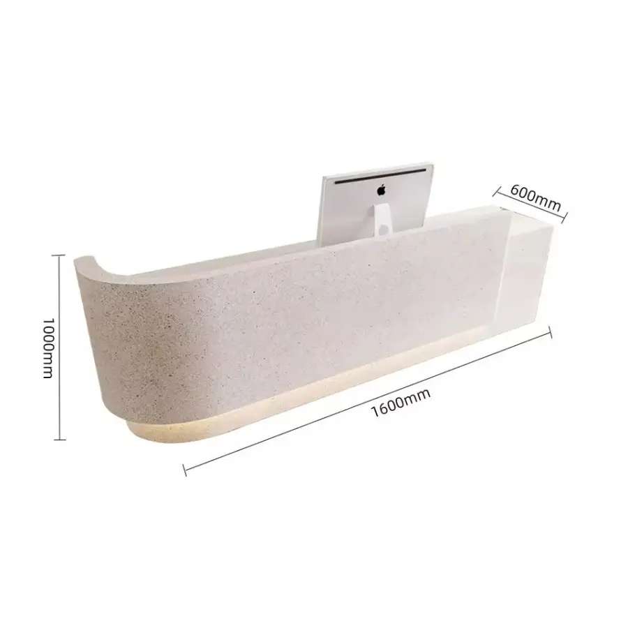 Luxury Modern Durable HDF Eco-Friendly Hotel Front Desk with Storage Cabinet Reception Desk for Mall Hospital & Home Bar — image 7